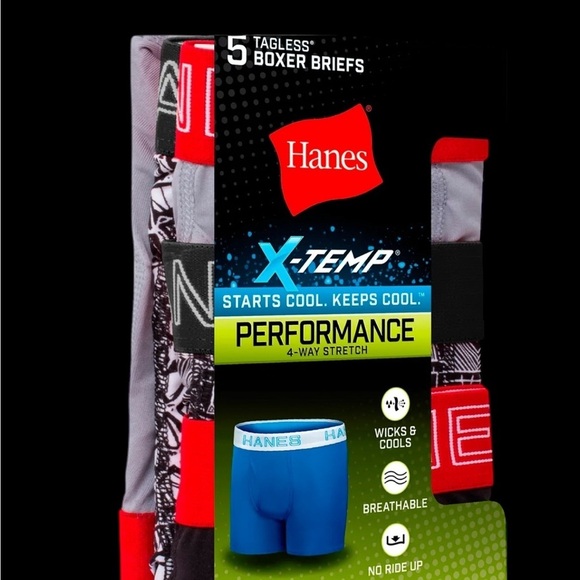 Hanes X-Temp Other - NEW Hanes Youth Medium Boxer Briefs 5 Tagless